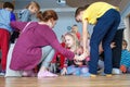 Children roundelay and play games - Moscow, Russia, 01 04 2019 Royalty Free Stock Photo