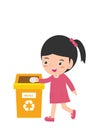 Children rubbish for recycling, Illustration of Kids Segregating Trash, recycling trash, Save the World , male recycling