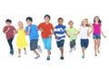 Children Running Playing Together Enjoyment Cute Concept Royalty Free Stock Photo