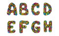Children`s alphabet doodle