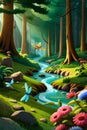 Children's animation about forest animals
