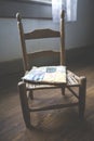 Children's Antique Chair with Quilt