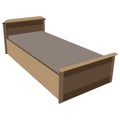 Children's bed 3d view illustration object