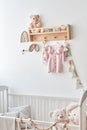 Children's bedroom interior. Playroom. Babies toys and accessories Royalty Free Stock Photo