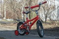 Children`s Bicycle in the Park