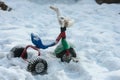 Children's bike in the snow