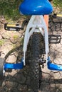 Children's Bike with training wheels from behind kid tire Bicycle