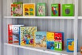 Children's Books in Small Portable Preschool Classroom made from a shipping container