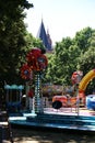 Children`s carousels at the Fair