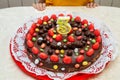 Children`s chocolate birthday cake