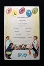 Children`s Christmas Tea Party Menu for the S.S. Canton in 1959.