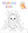 Children s coloring book with cartoon animals. Educational tasks for preschool children sweet chicken