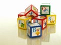 Children`s cubes - educational and educational game, teaches the child grammar and develops motor skills