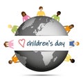 Children`s day children aroud the world Royalty Free Stock Photo