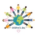 Children`s day children aroud the world Royalty Free Stock Photo