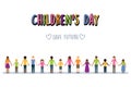 children's day save future childhood concept children group