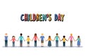 children's day save future childhood concept children group