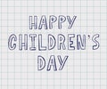 Children's day vector background. Happy Children's Day title. Happy Children's Day inscription.