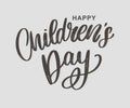 Children's day vector background. Happy Children's Day title. Happy Children's Day inscription