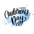 Children's day vector background. Happy Children's Day title. Happy Children's Day inscription