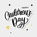 Children's day vector background. Happy Children's Day title. Happy Children's Day inscription