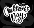 Children`s day vector background. Happy Children`s Day title. Happy Children`s Day inscription