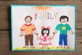 LGBT family drawing Royalty Free Stock Photo