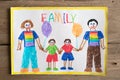 LGBT family drawing Royalty Free Stock Photo