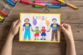 LGBT family drawing Royalty Free Stock Photo