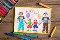 LGBT family drawing Royalty Free Stock Photo