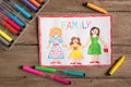 LGBT family drawing Royalty Free Stock Photo