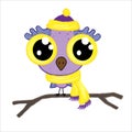 Children`s drawing, vector illustration, cute chick, isolate