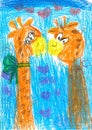 Children's drawings Royalty Free Stock Photo