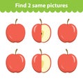 Children`s educational game. Find two same pictures.