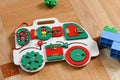 Children`s educational toy. In the form of cars. Developmental Motility