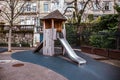 Children\'s empty slide in Geneva Switzerland