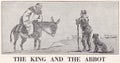 Vintage illustration of `The King and the Abbot`. Royalty Free Stock Photo