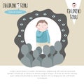 Children's fears. Vector illustration.