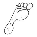 Children`s foot icon. Vector illustration of baby foot. Royalty Free Stock Photo