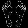 Children`s foot icon. Vector illustration of baby foot. Royalty Free Stock Photo