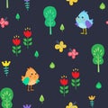 Children`s forest pattern