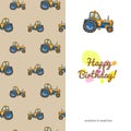 Children's greeting card with the images of children's toys