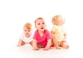 Children`s grief of the three babies Royalty Free Stock Photo