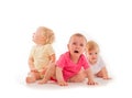 Children`s grief of the three babies Royalty Free Stock Photo