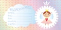 Children s invitation. Princess Birthday Party Invitation Royalty Free Stock Photo