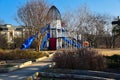 Children`s jungle gym in playground