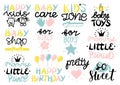 12 children s logo with handwriting Happy birthday, Baby care, Zone, Toys, Shop, For girls, boys, Mommy little princess