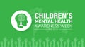 Childrenâs Mental Health awareness Week background or banner design template