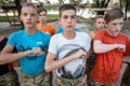 Children`s military camp Azovets