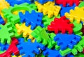 Children`s multicolor plastic designer. Puzzle